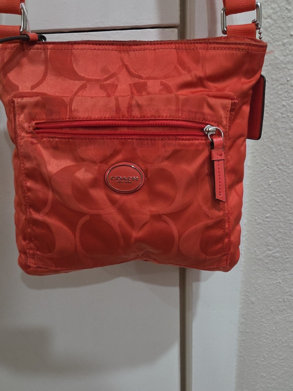 Coach Coral Signature Compact Crossbody